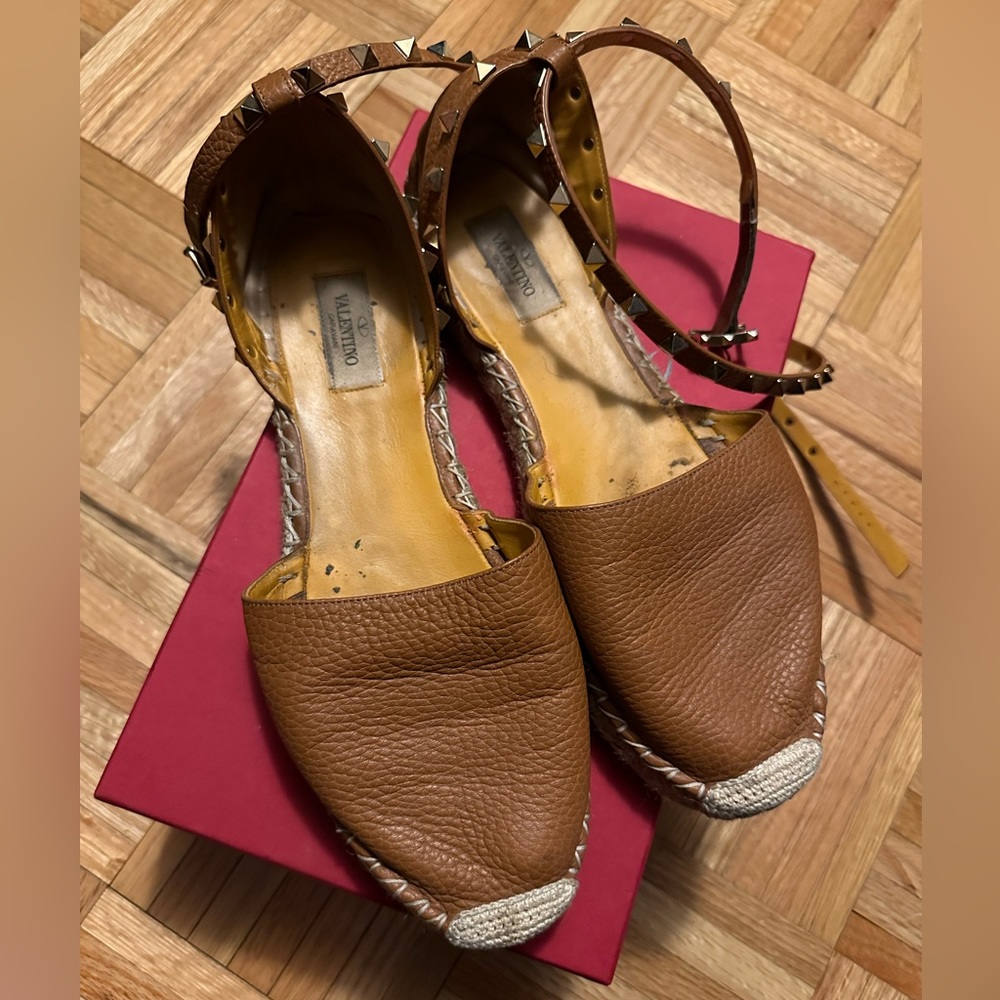 Valentino Beige Rockstud Sandals 41